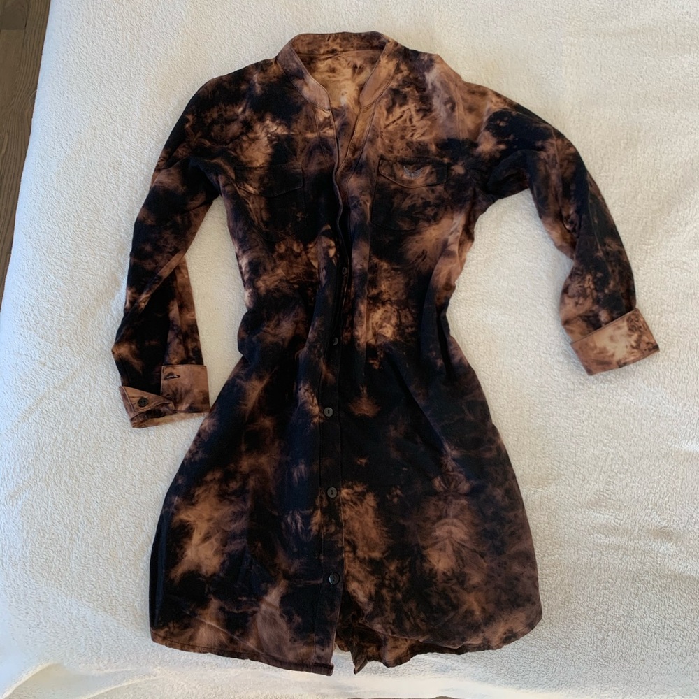 Bleach dyed t-shirt dress
